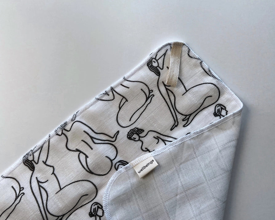 Gentle Exfoliating Muslin Face Cloth for Sensitive Skin - Soft Facial Cleansing Towel for Daily Skincare & Makeup Removal - Perfect for Spa, Travel & Gentle Exfoliation