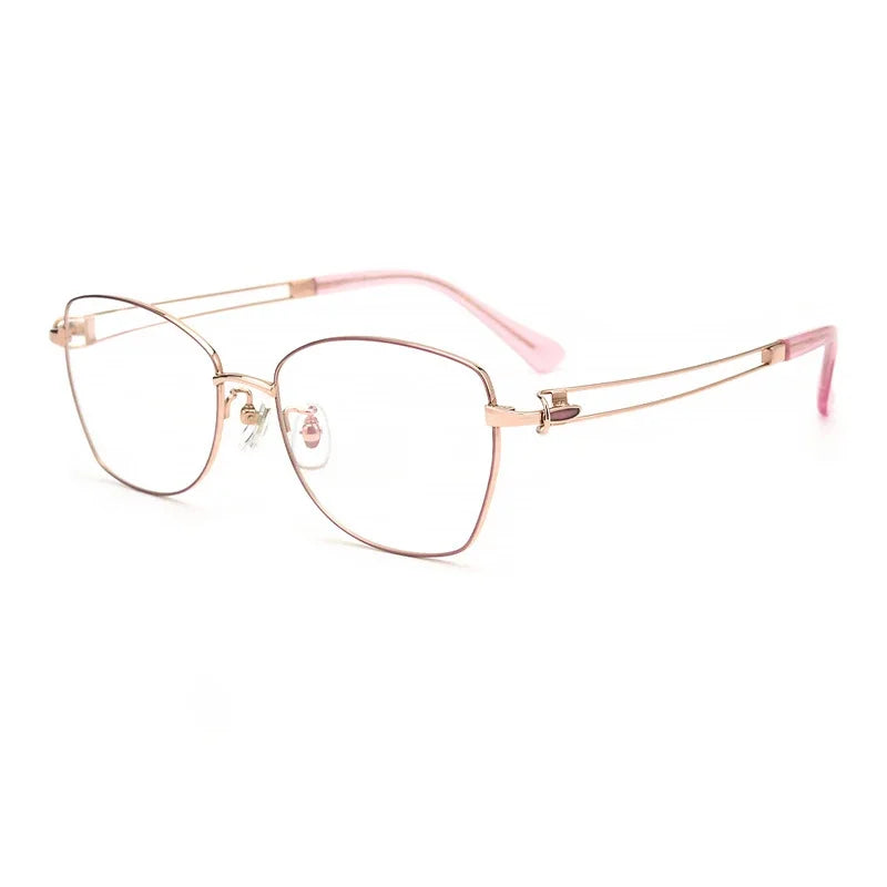 Aror Unisex Full Rim Square Cat Eye Titanium Eyeglasses Frame 95232 - Lightweight Durable Titanium Glasses for Men & Women - Perfect for Reading, Working & Fashion Accessories