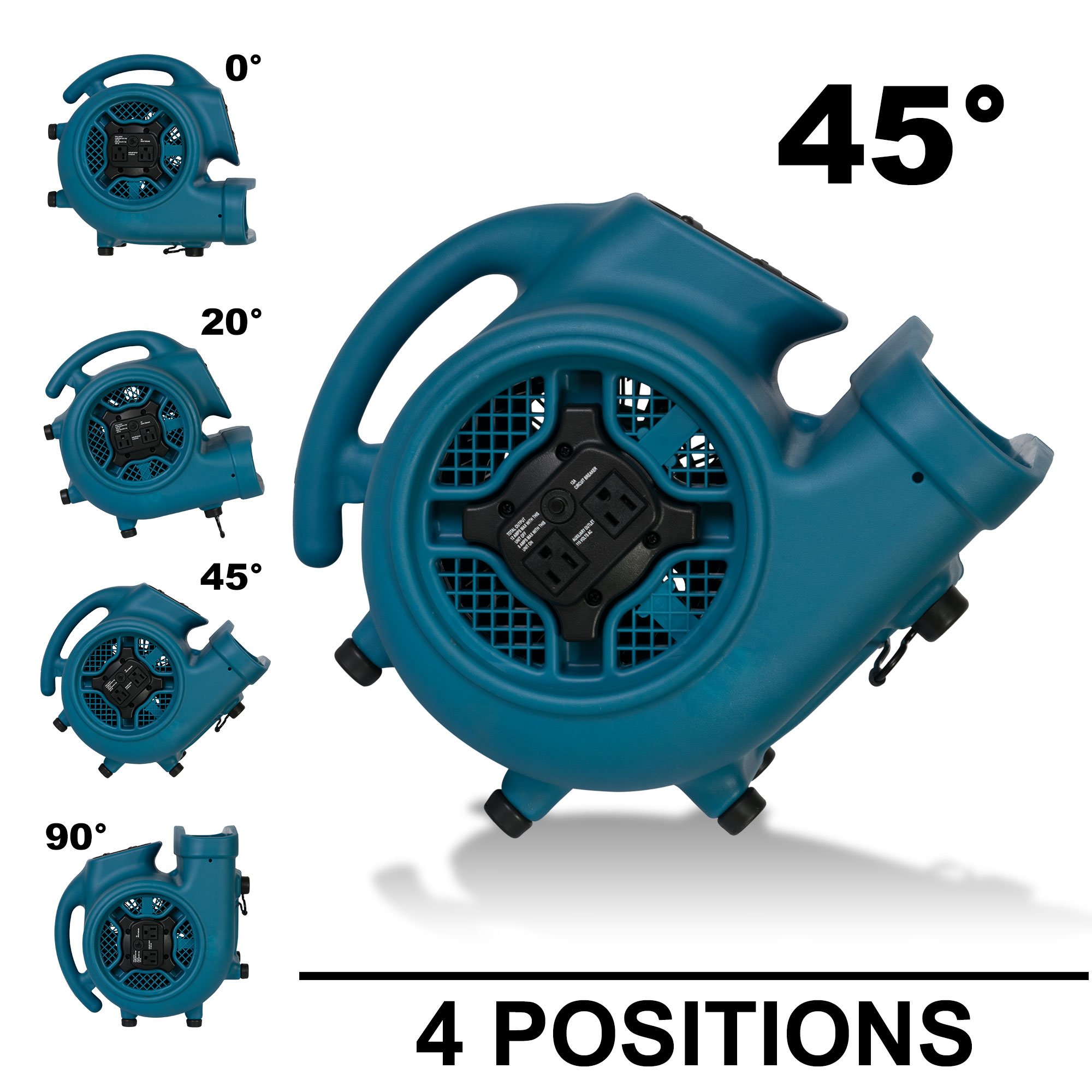 XPOWER P-450AT Scented Air Mover Fan - Large Area Air Freshener, Cooling & Ventilation System with Scent Diffuser - Perfect for Homes, Offices, Gyms & Commercial Spaces - Blue