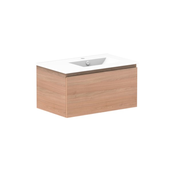 ADP Glacier Pro All Drawer Slim Vanity with Ceramic Top - Modern Bathroom Vanity with Storage for Small Spaces, Perfect for Apartments & Powder Rooms
