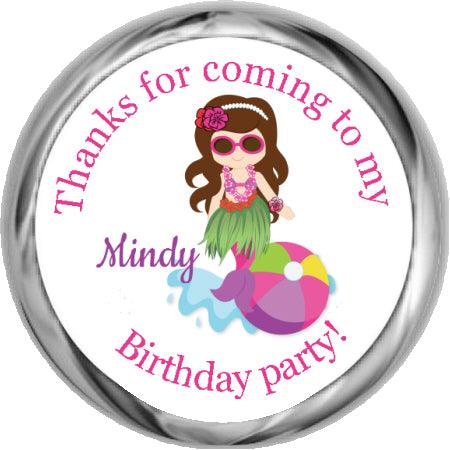 Mermaid Luau Pool Party Birthday Invitation - Printable Hawaiian Underwater Theme Party Invites for Kids & Adults - Perfect for Summer Birthdays, Beach Parties & Tropical Celebrations
