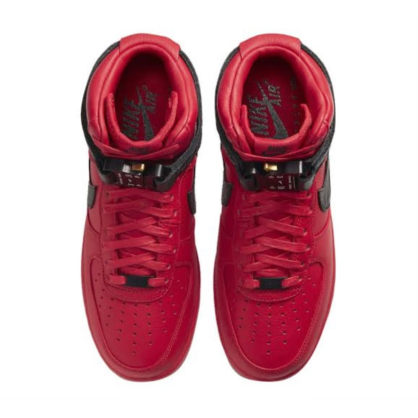 Nike Air Force 1 High ALYX Sneakers - Red & Black Basketball Shoes for Men | Streetwear Fashion & Urban Lifestyle