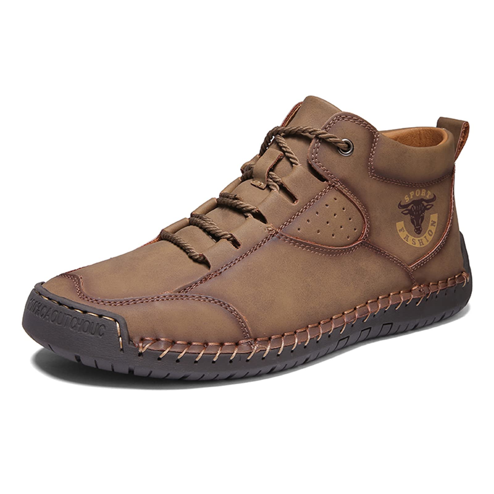 Men's Casual Chukka Boots - Genuine Leather Breathable Ankle Shoes | Lightweight & Comfortable Walking Loafers for Everyday Wear, Office & Outdoor Activities