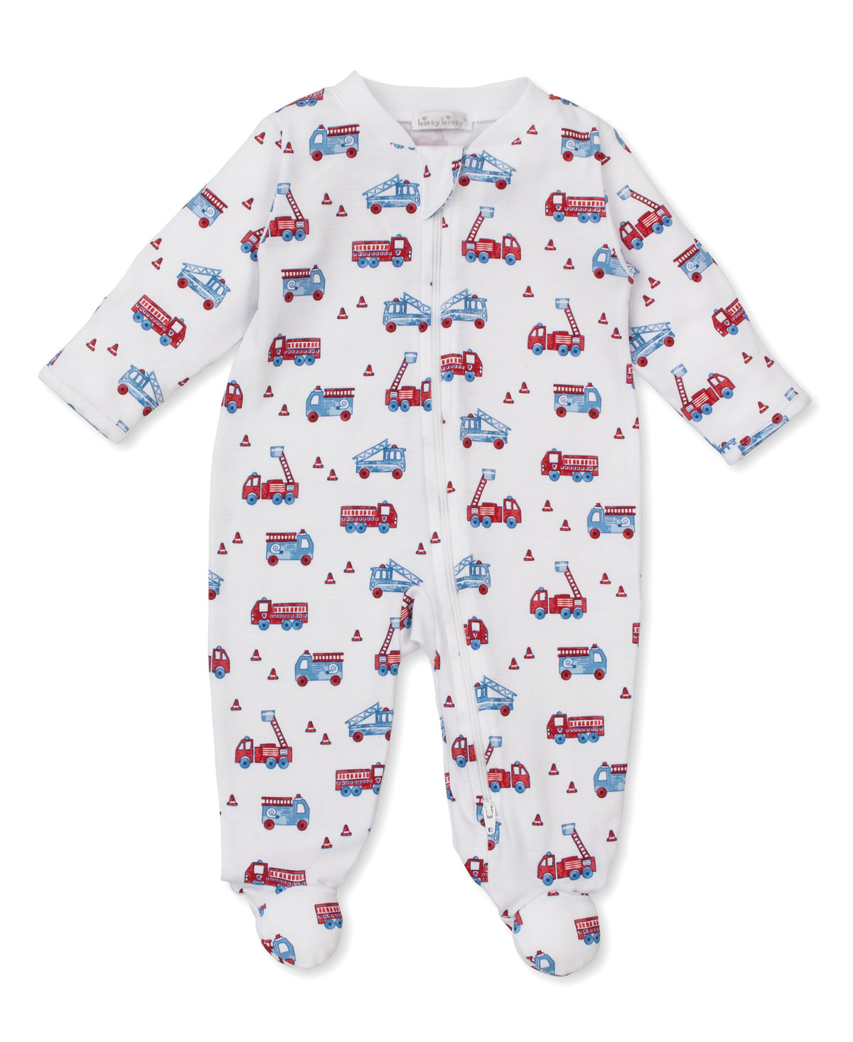 Flashing Fire Truck Pajamas for Toddlers - Soft & Comfortable Zip-Up Footie Pajamas with Light-Up Fire Truck Design - Perfect for Bedtime & Playtime