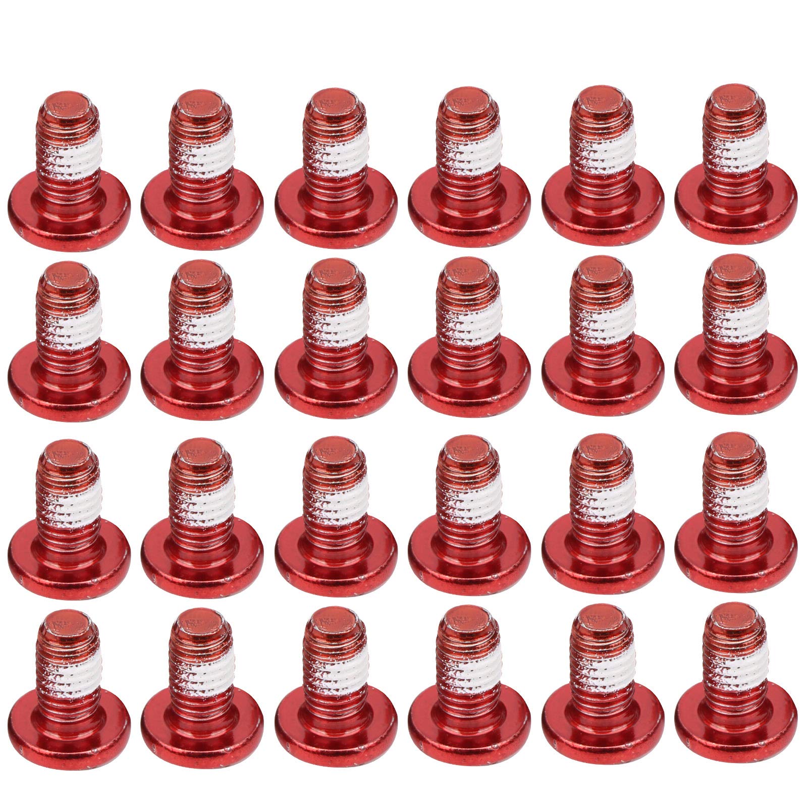 **24Pcs M5x10mm Steel Mountain Bike Disc Brake Rotor Bolts - T25 Torx Screws for Bicycle Brake Disc (Red) - Perfect for MTB, Road & Commuter Bike Maintenance & Upgrades**