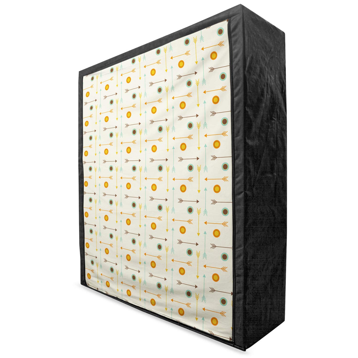 Ambesonne Tribal Portable Fabric Wardrobe with Geometric Pattern - 59