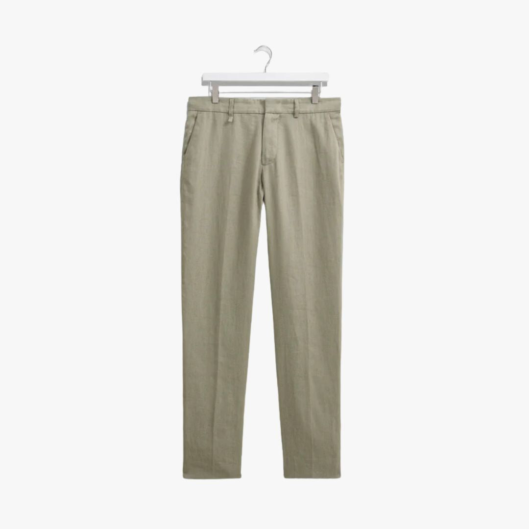 Alp Linen Trousers for Women - Breathable Pale Khaki Pants for Summer, Travel & Casual Wear | Comfortable Lightweight Linen Pants for Beach, Office & Everyday Outfits