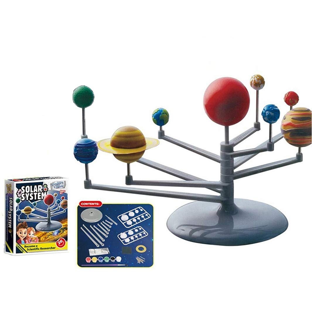Solar System Planetarium Model for Kids - Educational STEM Toy with Color Painting for Space Learning | Perfect for Classroom, Homeschool & Science Projects