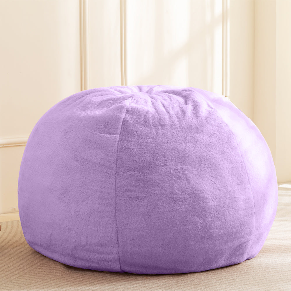 MAXYOYO 2-in-1 Kids Bean Bag Chair & Convertible Floor Pillow Bed - Soft Purple Lounge Seat for Reading, Gaming & Nap Time - Kids Room Decor & Playroom Furniture