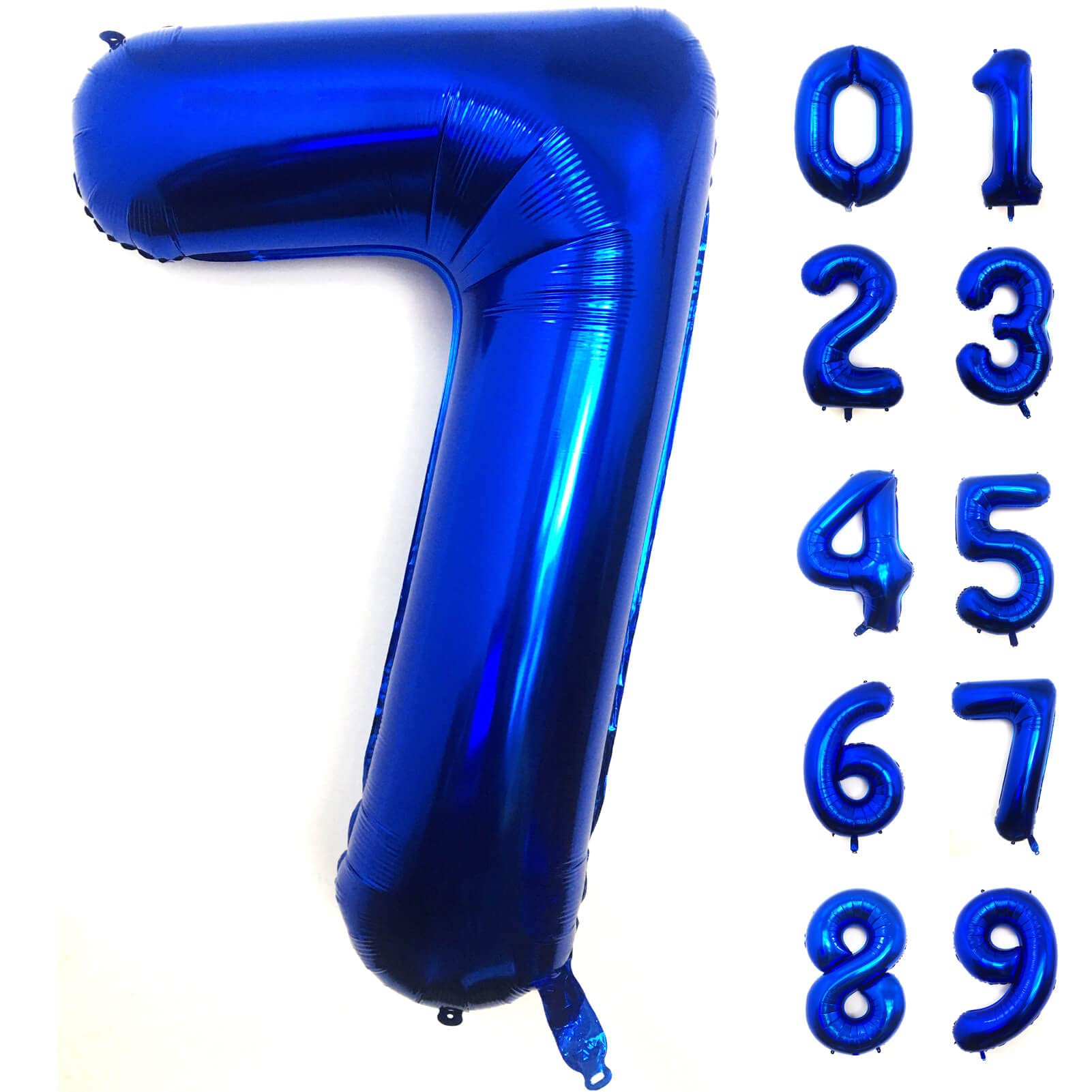 Lovoir 40 Inch Navy Blue Number 7 Balloon - Large Jumbo Mylar Foil Helium Balloons for Birthday Party Decorations, Graduation, Anniversary & Baby Shower - Perfect for Photo Backdrops and Celebration Decor