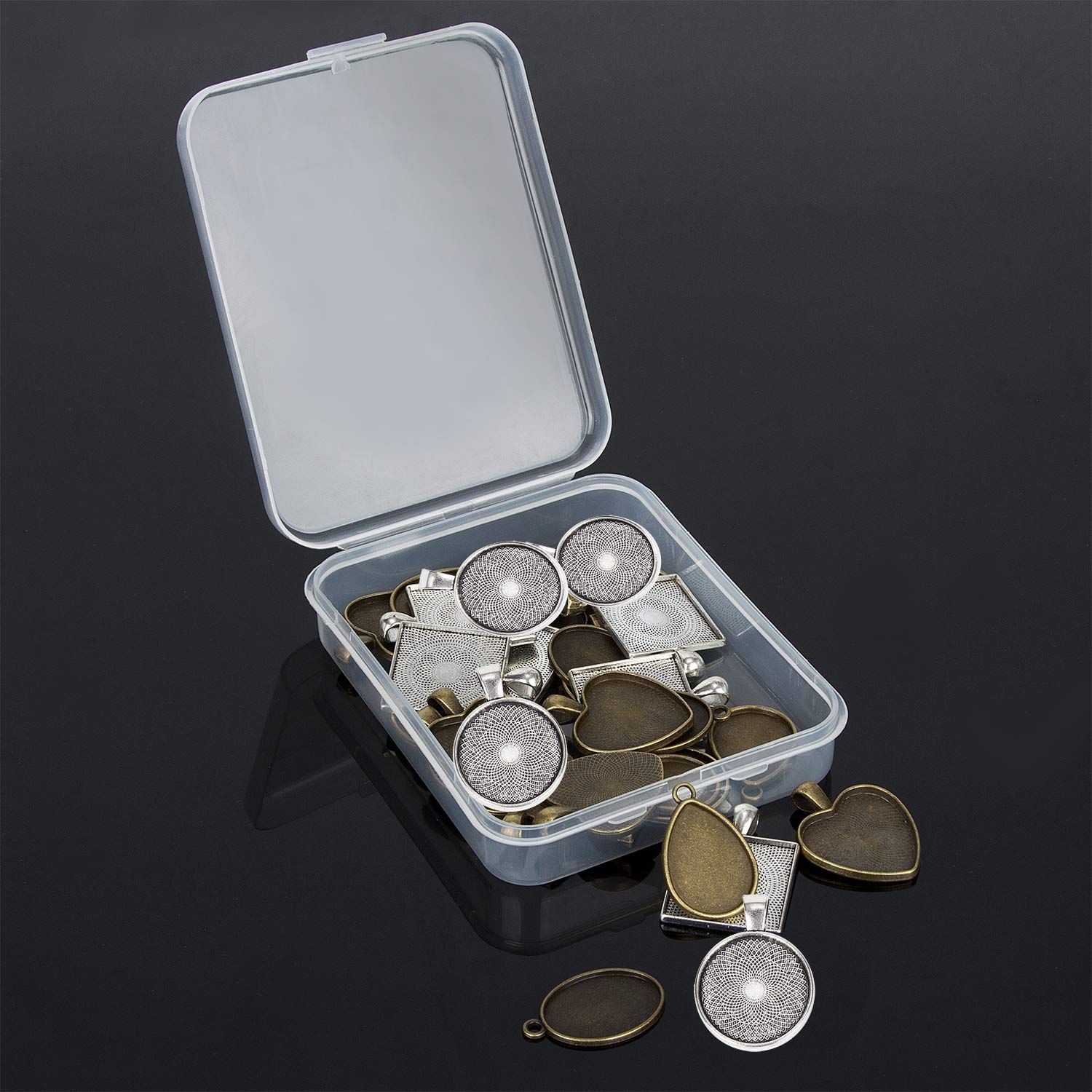 Premium HOMEIDOL Resin Jewelry Molds Kit - 30Pcs Metal Pendants (5 Styles) & Silicone Epoxy Casting Molds for DIY Pendant Crafting | Perfect for Handmade Jewelry, Gifts & Home Decor Projects