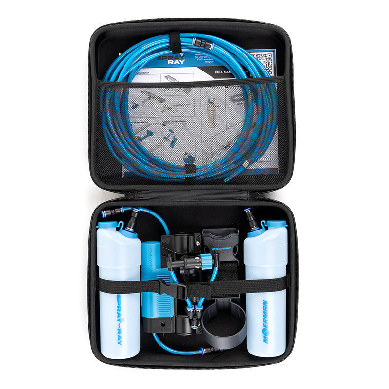 Moerman Spray Ray Complete Window Cleaning Kit with Squeegee & Scraper - Portable Carry Box for Home & Commercial Use - Perfect for Glass Doors, Windows & Mirrors