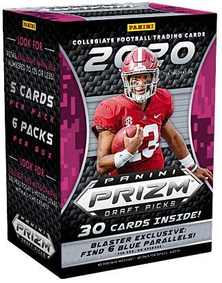 2020 Panini Prizm Draft Picks NFL Football Trading Cards Blaster Box - Collectible Trading Cards for NFL Fans & Sports Memorabilia Collectors - Perfect for Gifts, Investments, and Fantasy Football Enthusiasts