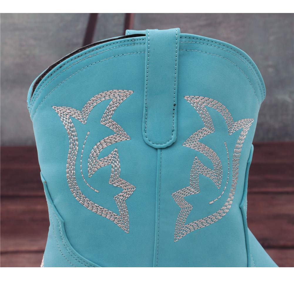 SO SIMPOK Women's Classic Cowgirl Boots - Retro Western Ankle Boots with Embroidery for Ladies | Perfect for Country Dancing, Rodeo Events & Western Fashion Outfits