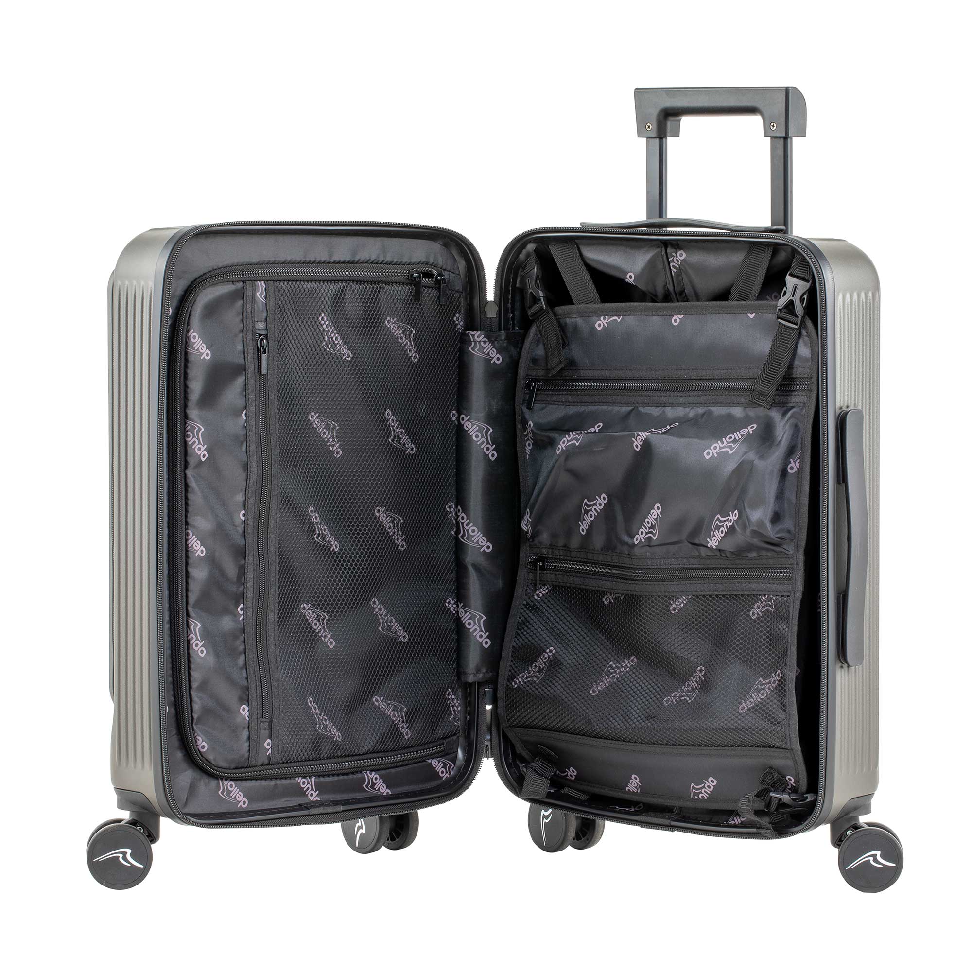 Dellonda 20-Inch Carry-On Luggage with Laptop Compartment, TSA Approved Dual Locks, USB Charging Port & 360° Spinner Wheels - Perfect for Business Travel & Weekend Getaways (Model DL157)