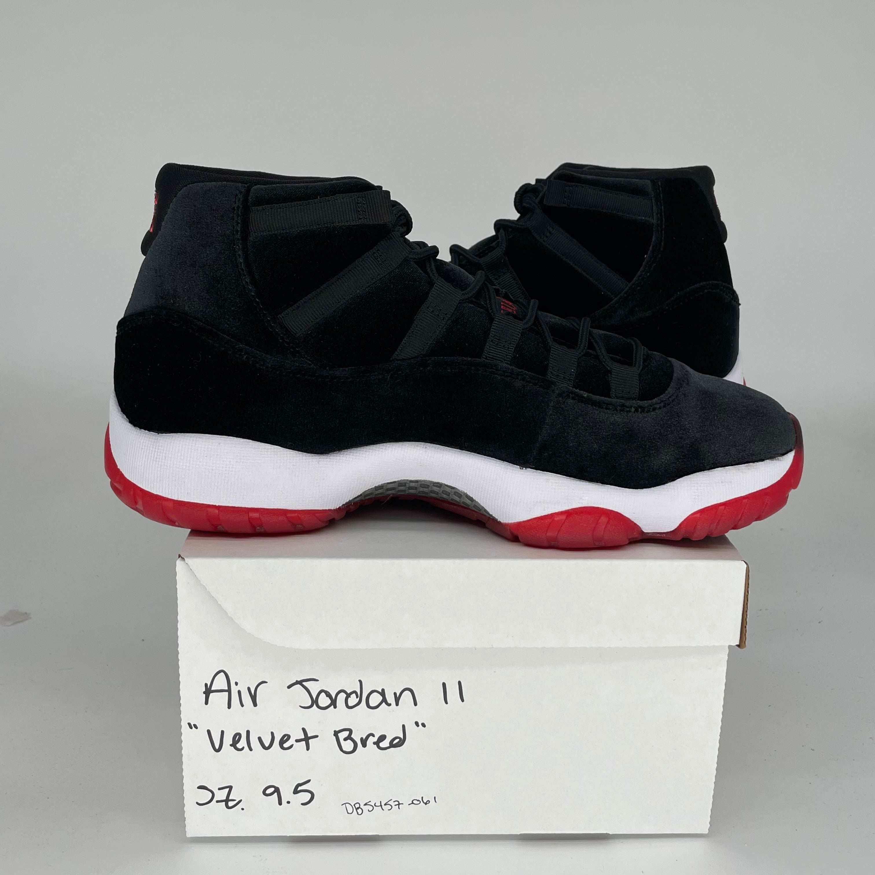 AIR JORDAN 11 Retro BRED Velvet Basketball Shoes - Men's Size 9.5/Women's 11 (DB5457-061) | Perfect for Streetwear & Court Performance