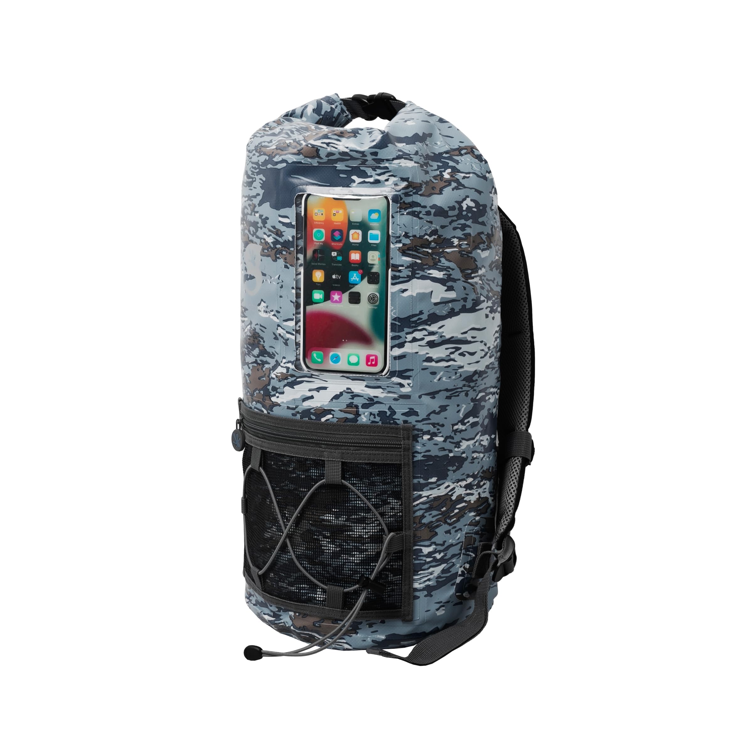 Geckobrands Hydroner 20L Waterproof Dry Bag Backpack - Lightweight Roll-Top Dry Sack with Clear Phone Case for Hiking, Camping, Kayaking & Beach Activities