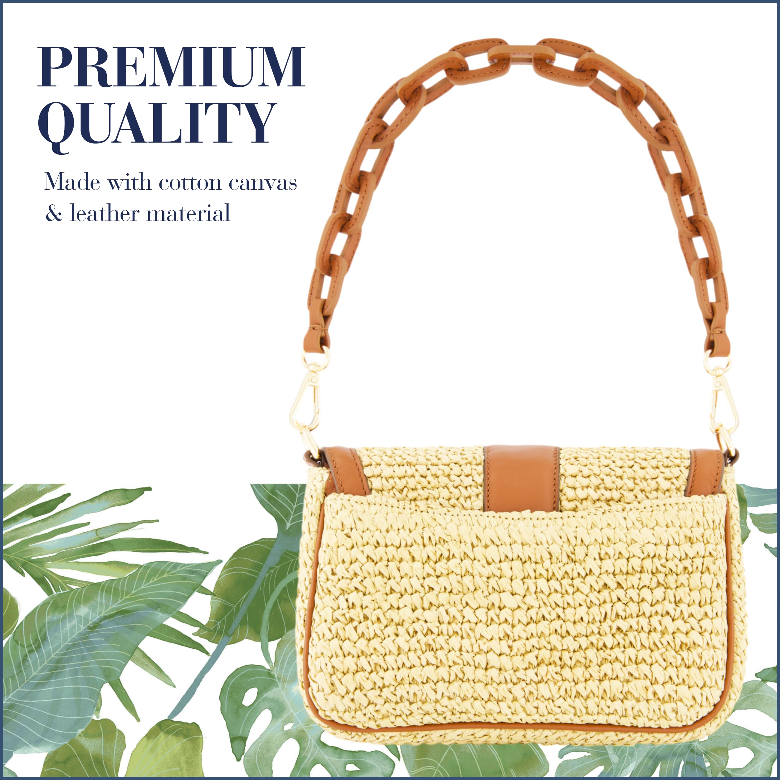 Tommy Bahama Women's Crossbody Bag - Small Flap Shoulder Handbag with Adjustable Strap & Leather Trim - Perfect for Travel, Shopping & Everyday Use