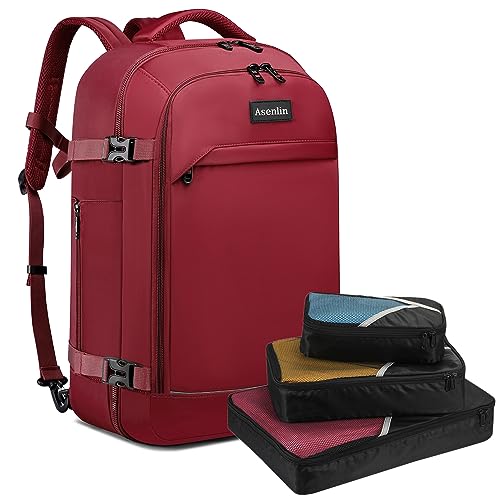 N-red（backpack With 3 Packing Cubes）