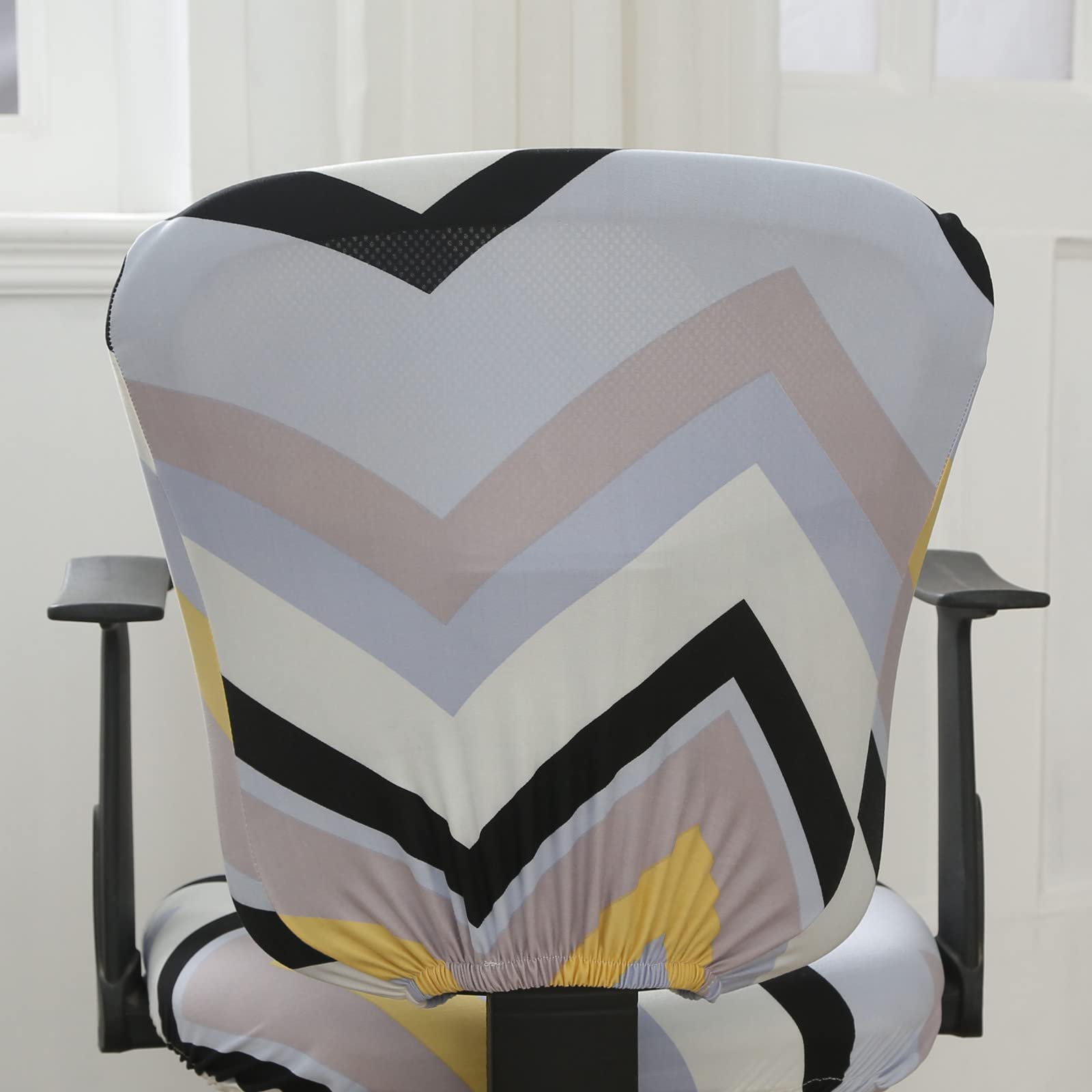 2-Piece Stretch Spandex Office Chair Cover - Universal Fit for Computer, Swivel & Rotating Chairs - Protects from Dust, Spills & Wear - Home & Office Use