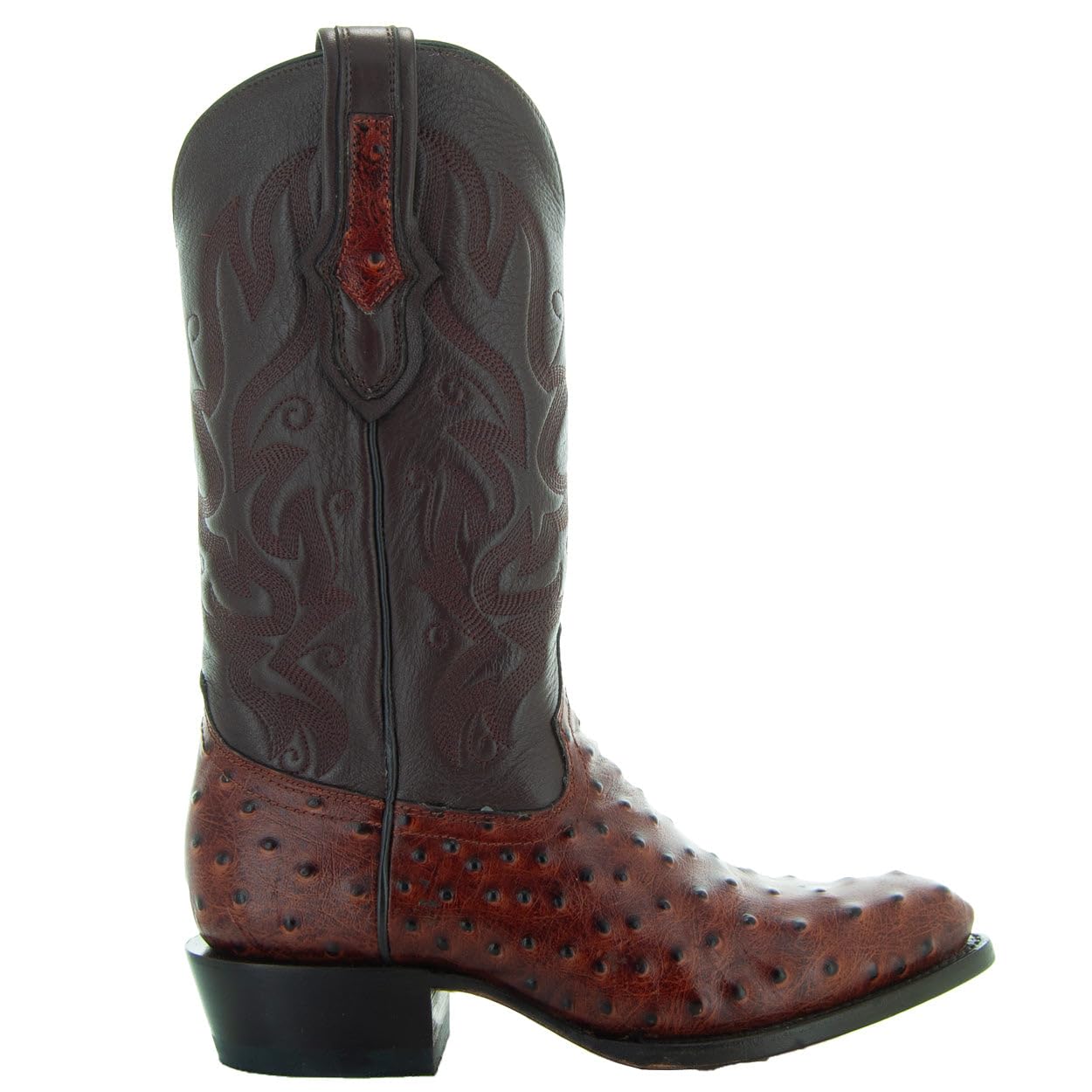 Soto Boots H7002 Men's Exotic Ostrich Print Cowboy Boots - Western Style Leather Boots for Men | Perfect for Country Music Festivals, Rodeo Events & Western Fashion