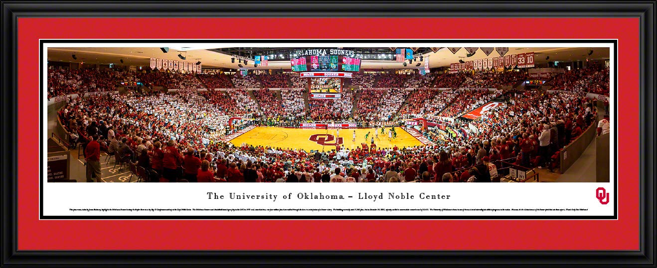 Oklahoma Sooners Basketball Poster - Blakeway Panoramas Premium College Sports Wall Art - Perfect for Game Rooms, Dorm Decor & Fan Gifts