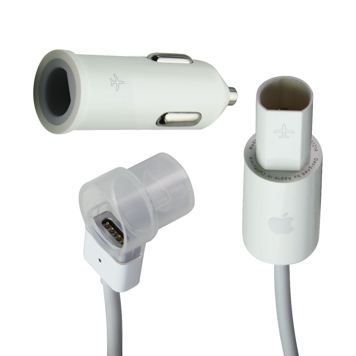 Apple MagSafe 1 Airline Power Adapter - White/Gray (MA598Z/A) | Compatible with MacBook Air/Pro for In-Flight Charging
