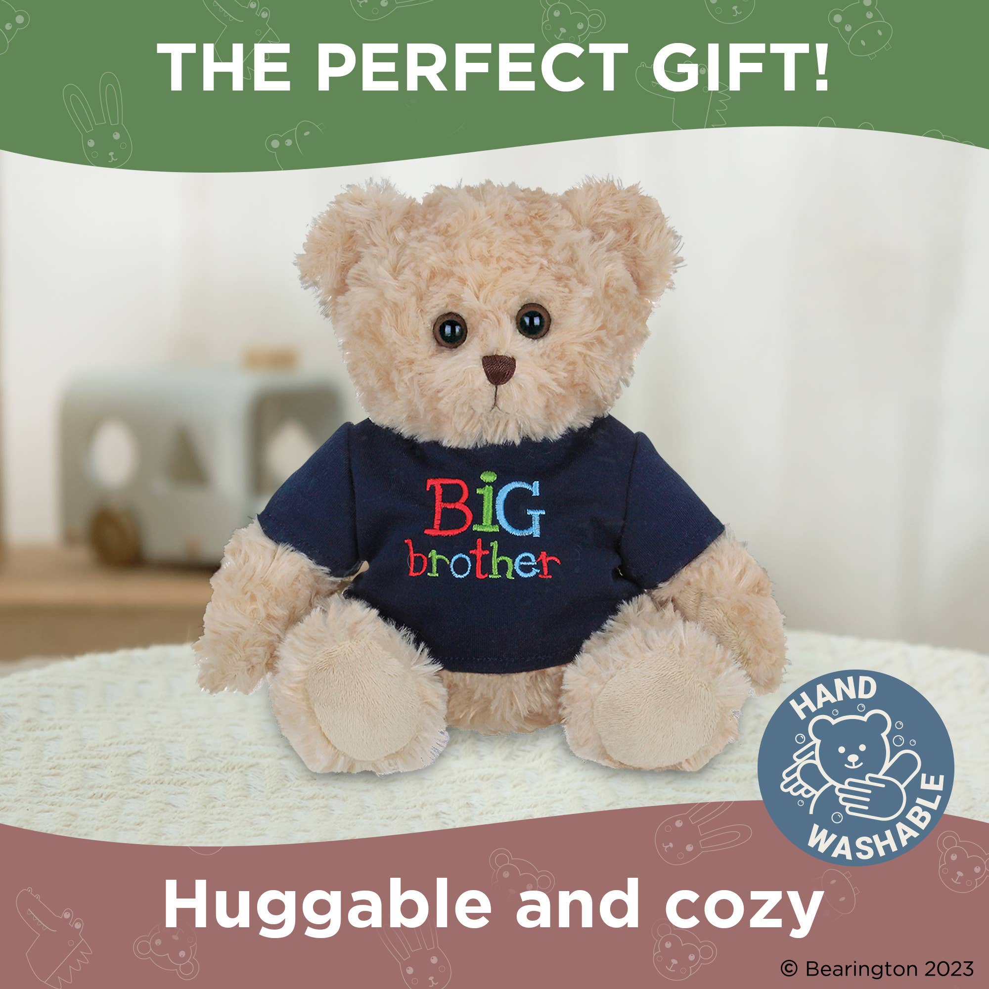 Big Buddy Big Brother Bear - Soft Plush Stuffed Animal Toy for Kids, Gifts for Boys & Girls, Nursery Decor, Cuddly Companion for Bedtime & Playtime