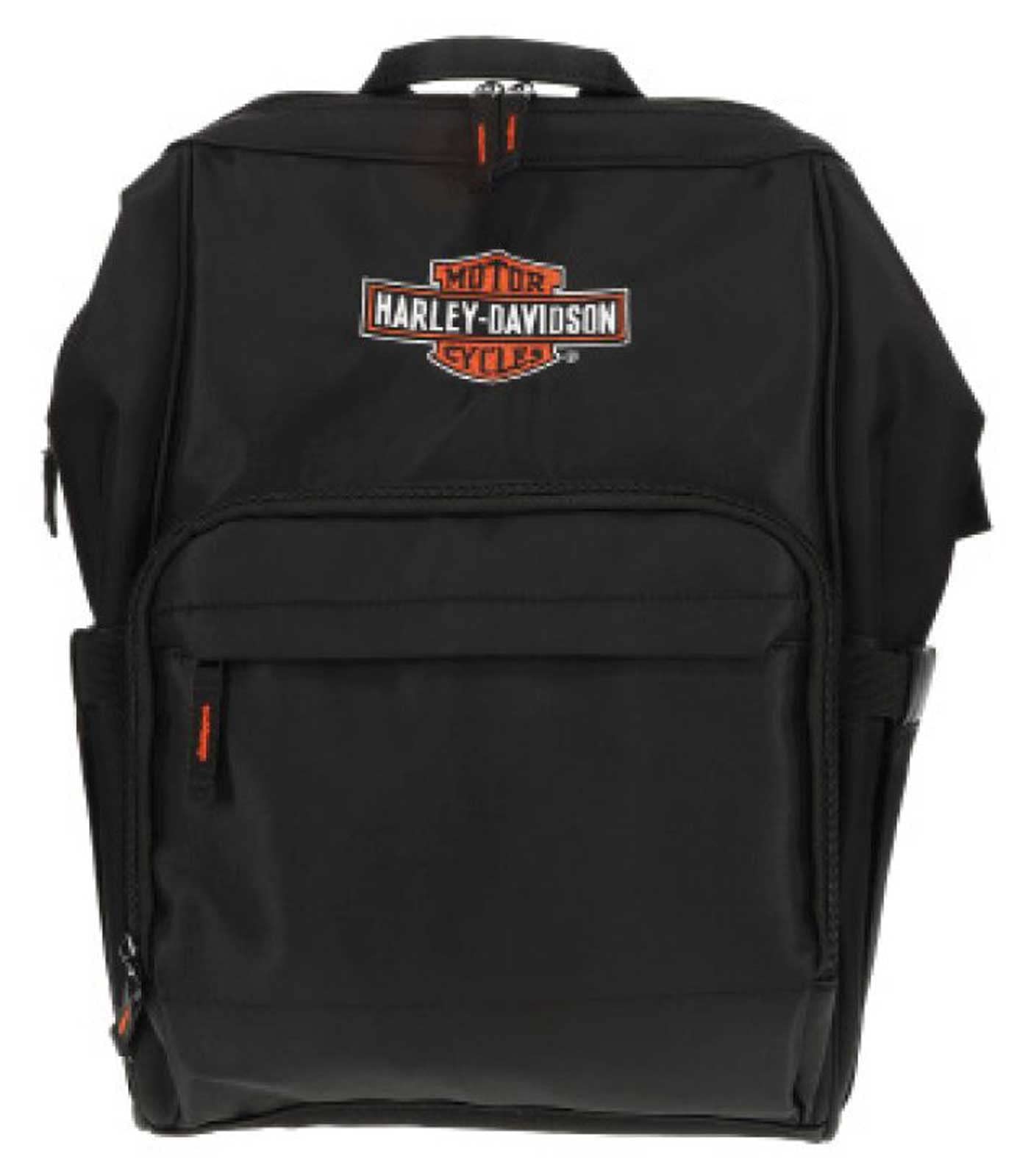 Harley-Davidson Embroidered Bar & Shield Diaper Backpack - Black Canvas Diaper Bag for Men & Women, Perfect for Baby Care, Travel & Outdoor Adventures