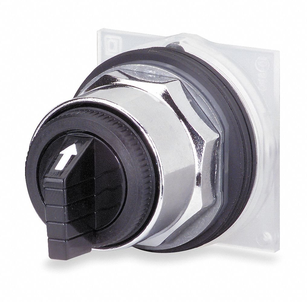 Schneider Electric 2 Position Selector Switch Operator - Maintained/Momentary Non-Illuminated D Cam for Industrial Control Panels & Machinery
