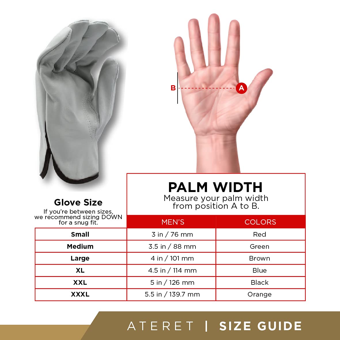 12 Pairs Heavy Duty Cowhide Leather Work Gloves - Durable for Truck Driving, Warehouse, Gardening & Outdoor Use - ATERET