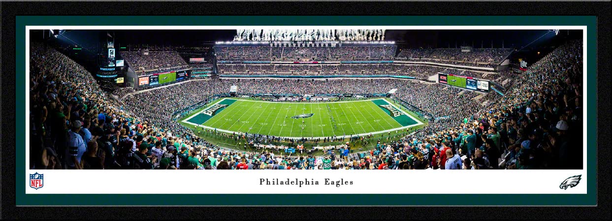 Philadelphia Eagles Panoramic Wall Art - High-Quality NFL Team Posters & Home Decor by Blakeway Panoramas - Perfect for Game Rooms, Man Caves & Sports Fan Gifts