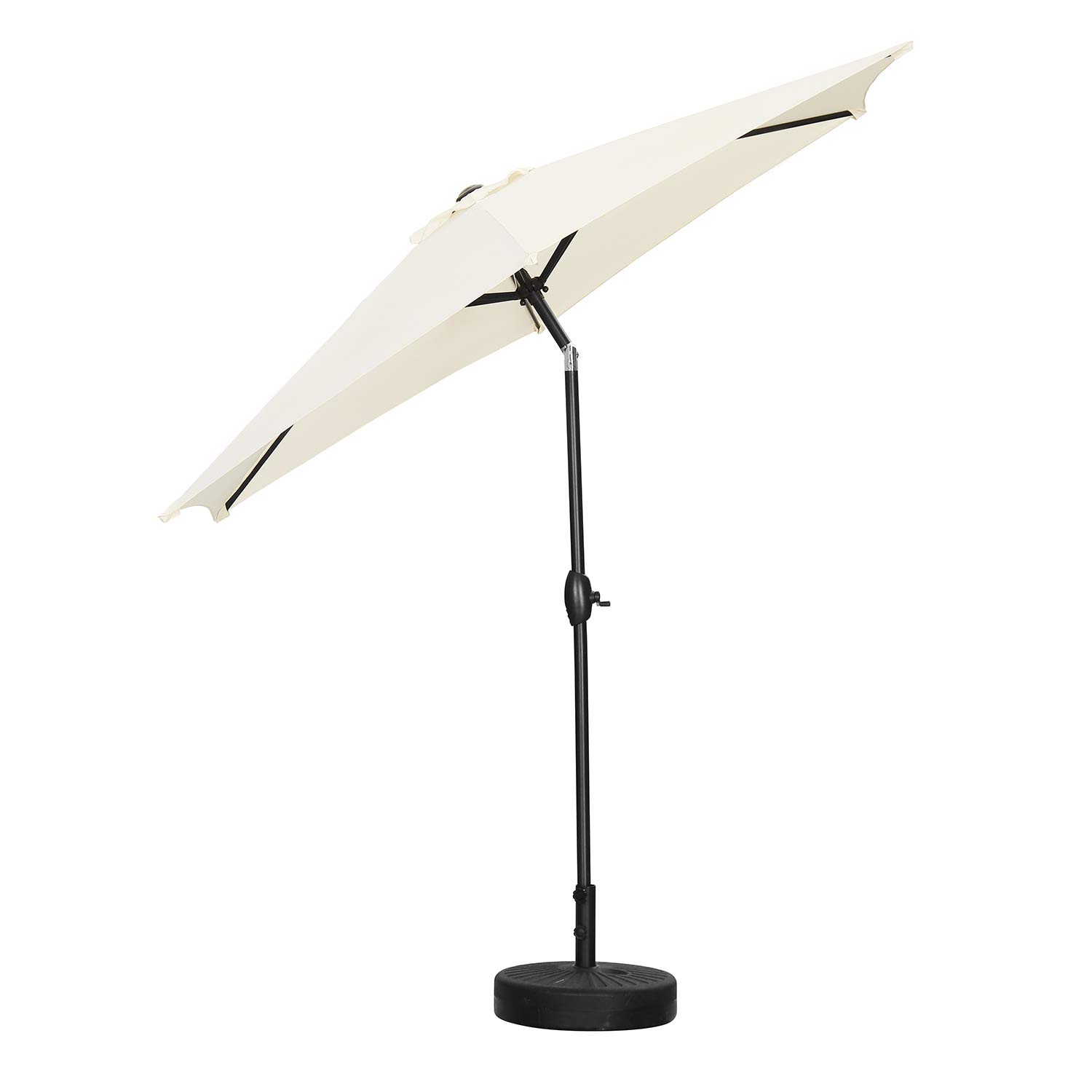 9ft Patio Umbrella with Tilt Function & 6 Sturdy Ribs - Heavy Duty Outdoor Market Umbrella for Poolside, Garden, Backyard, and Restaurant Dining Areas