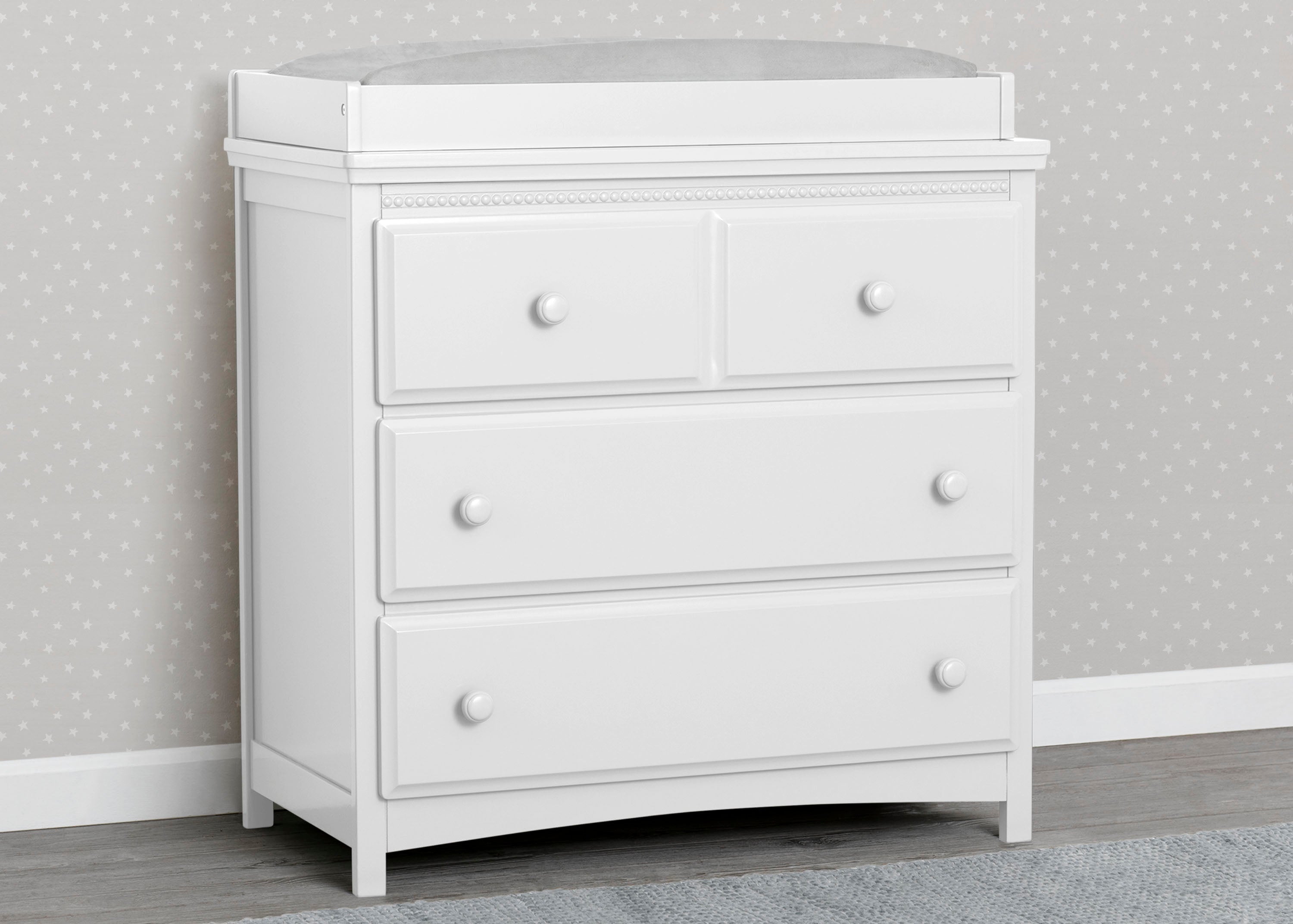 Emerson 3-Drawer Baby Dresser with Changing Table Top & Secure Interlocking Drawers - Perfect for Nursery Organization & Diaper Changing Station