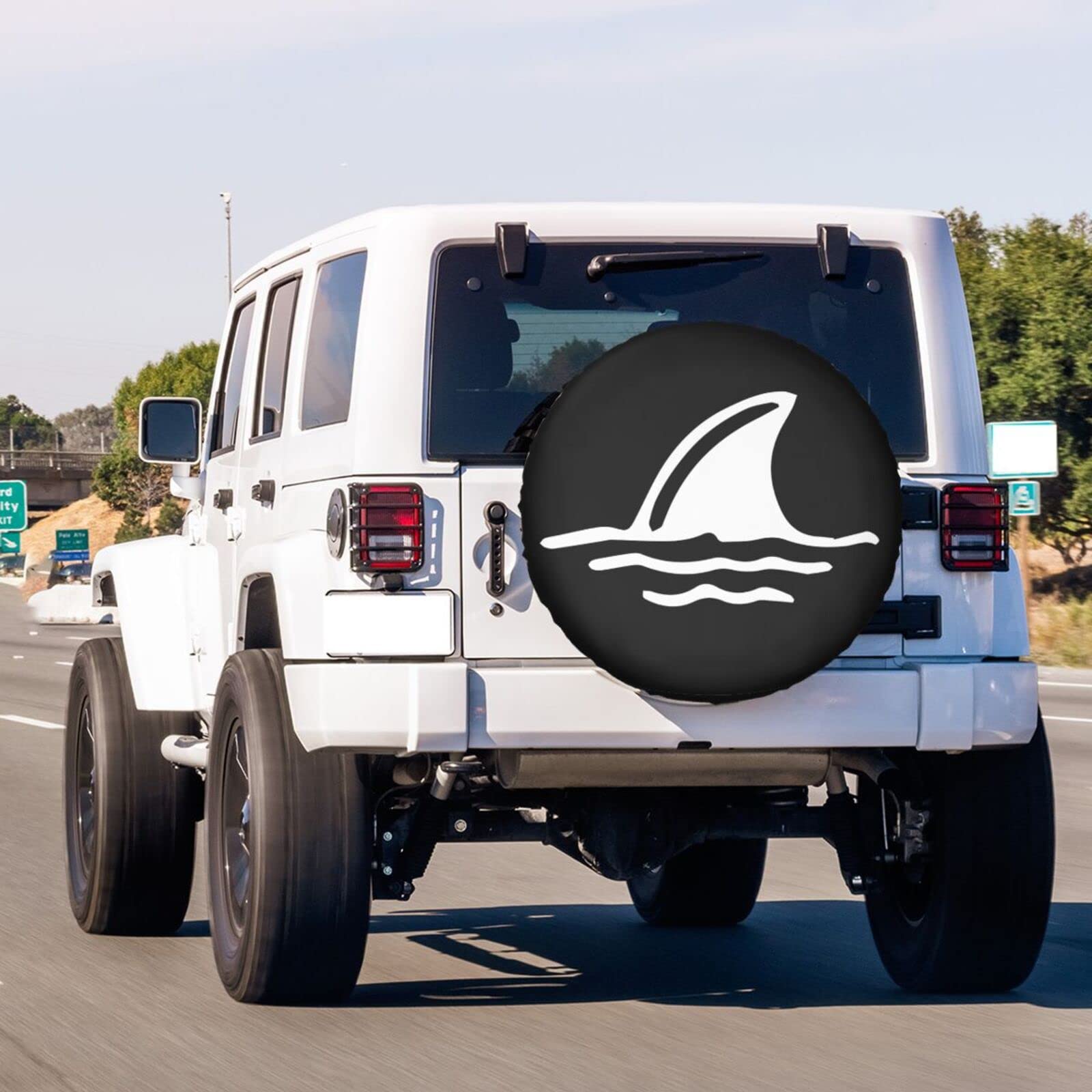 15 Inch Shark Fin Waterproof Spare Tire Cover - Dust-Proof Wheel Protector for Trailers, RVs, SUVs & Vehicles | Perfect for Outdoor Adventures & Road Trips