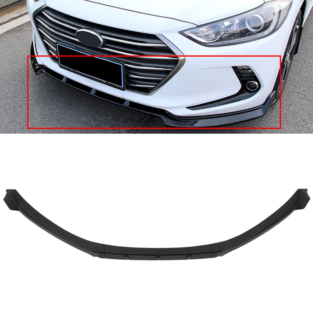 CCiyu 3PCS Front Lip Splitter Bumper PP Replacement for 2017-2018 Hyundai Elantra - Upgrade Car Styling & Aerodynamics for Sporty Look