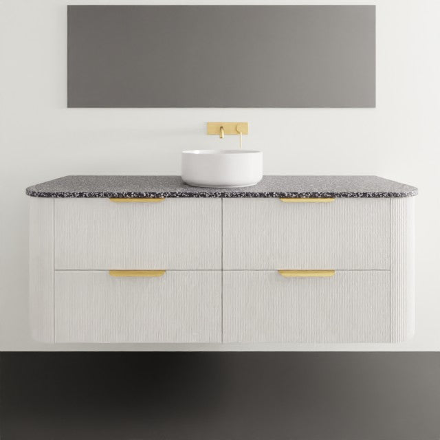 ADP Thirroul Wall Mounted Bathroom Vanity with Durasein Stone Top - Modern Space-Saving Design for Small Bathrooms & Powder Rooms