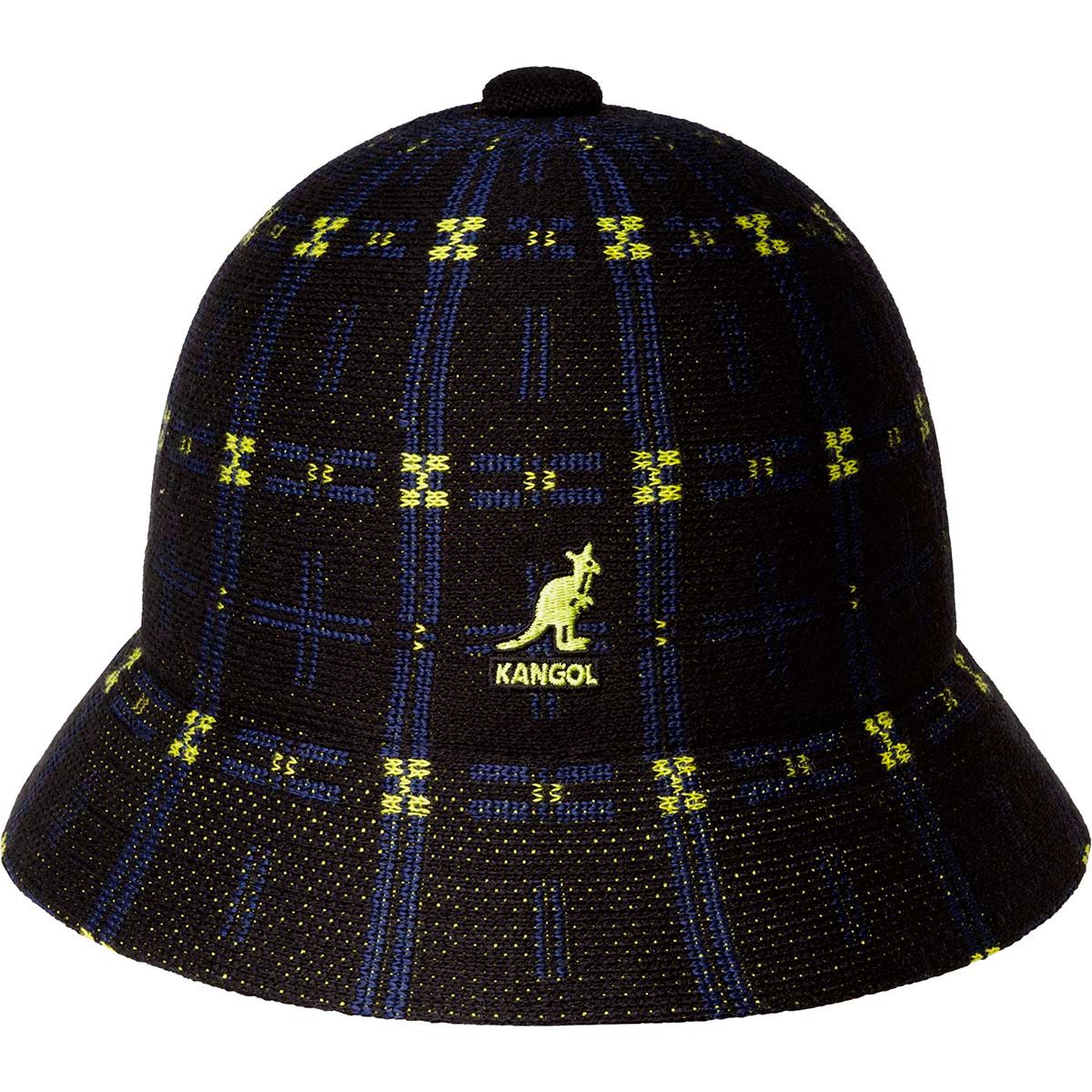Kangol Hyper Plaid Casual Hat for Men & Women - Stylish Black Checkered Bucket Hat for Outdoor, Travel & Streetwear Fashion