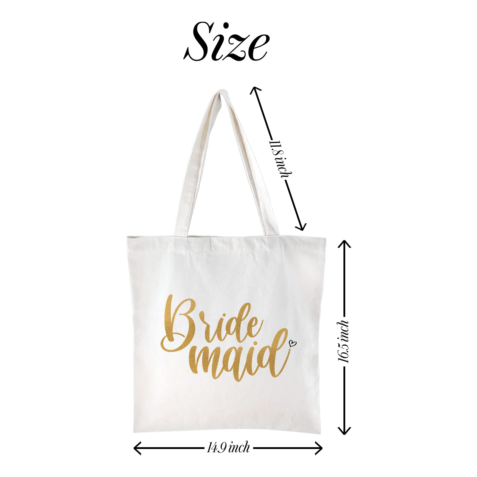 Elegant Bridesmaid Tote Bag - Reusable Wedding Gift Bag with Handles for Sister, Best Friend & Maid of Honor - Perfect for Bridal Showers, Bachelorette Parties & Wedding Day Essentials