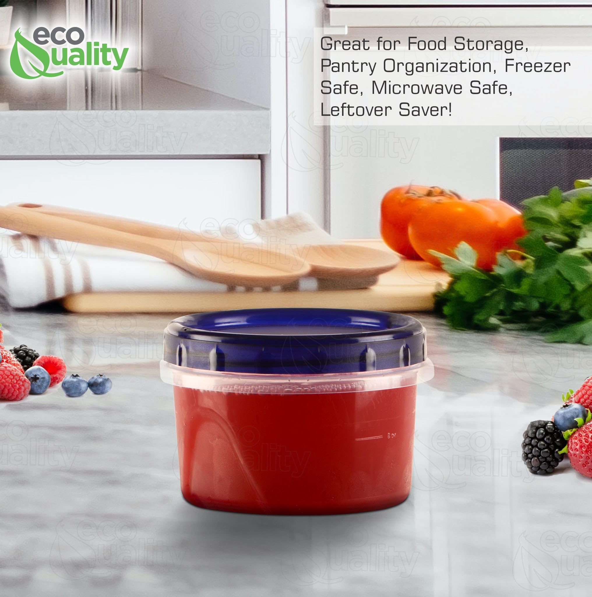 [15 Pack] 16oz Airtight Plastic Food Storage Containers with Twist & Seal Lids - BPA-Free, Leakproof, Reusable Deli Canisters for Meal Prep, Lunch, Snacks, Leftovers - Stackable Kitchen & Pantry Organization Solution