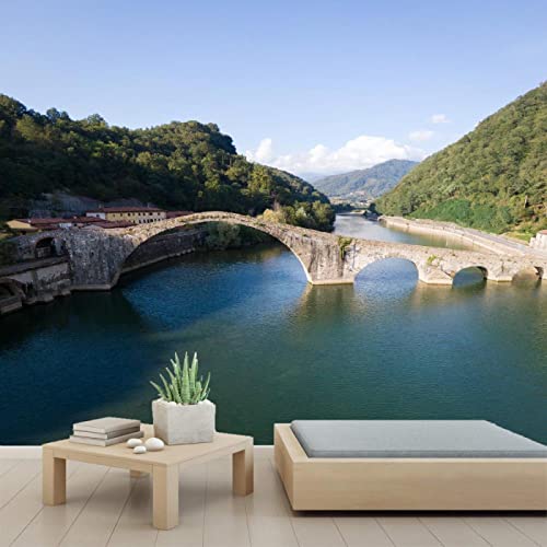 Bridge Water Peel and Stick Wallpaper - PVC Self-Adhesive Wall Mural for Nursery, Baby Room, Living Room, Bedroom & Office Decor - 157