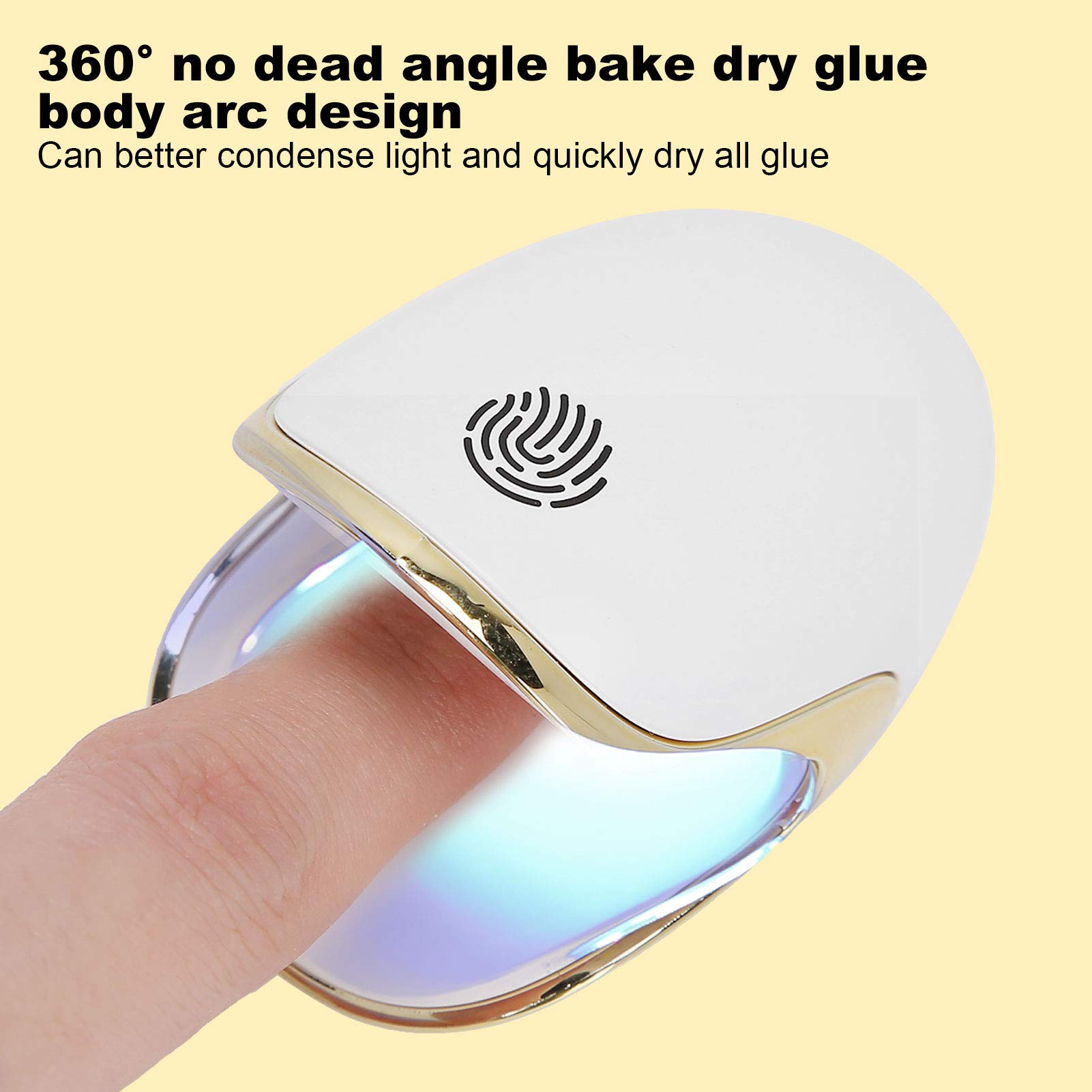 Mini UV Gel Nail Lamp - 12W Portable LED Nail Dryer Light for Single Finger Gel Polish | Fast Curing at Home, Salon & Travel | Perfect for DIY Manicures & Professional Nail Art