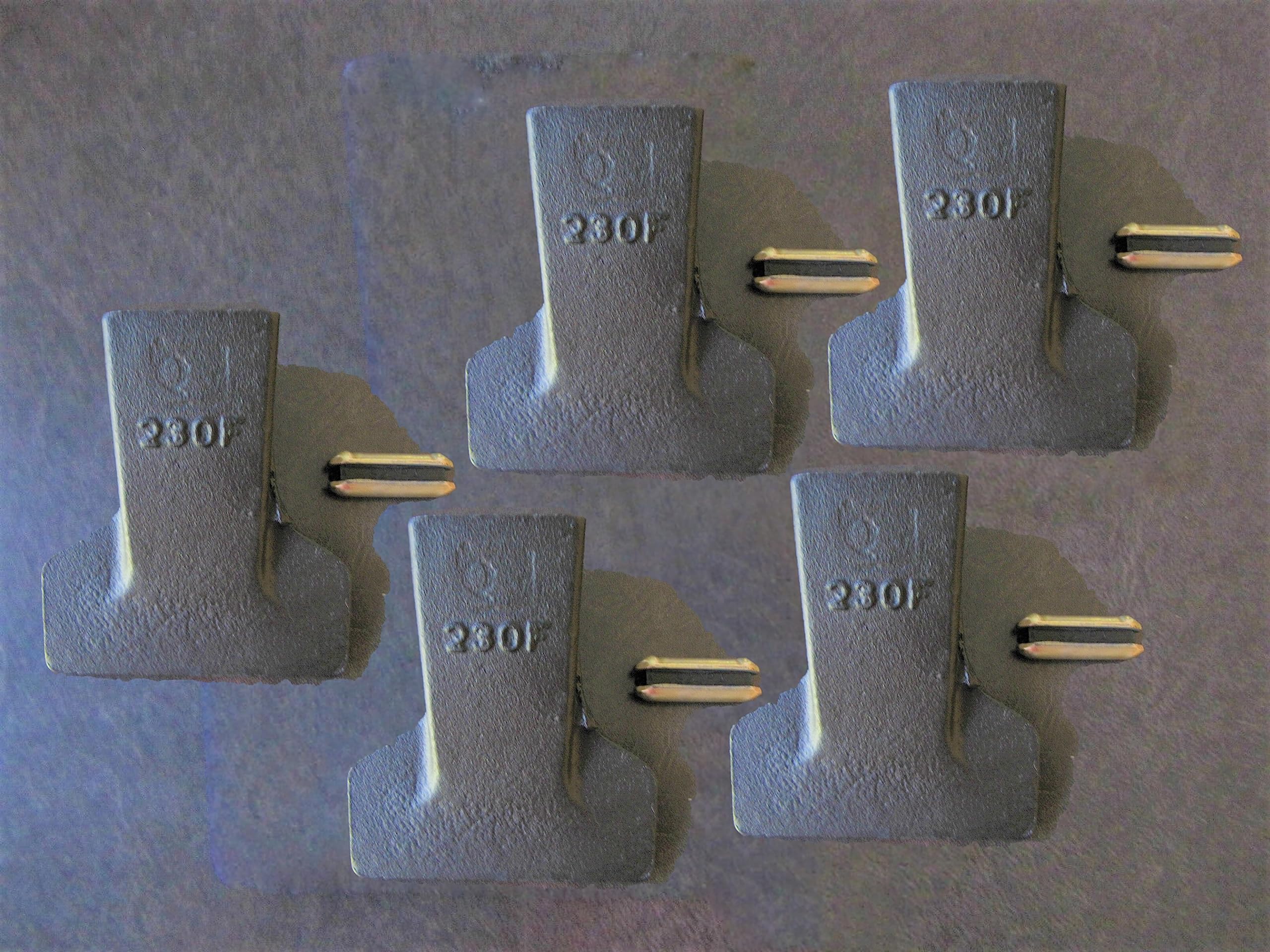 230F Flare Wide Digging Bucket Teeth - 5 Pack with 23FP Flex Pins | Compatible with 230CF, 230F-6, 23FP-6, 230F, 23FP, 230F-5, 23FP-5 | Heavy-Duty Excavator Replacement Parts for Construction & Landscaping