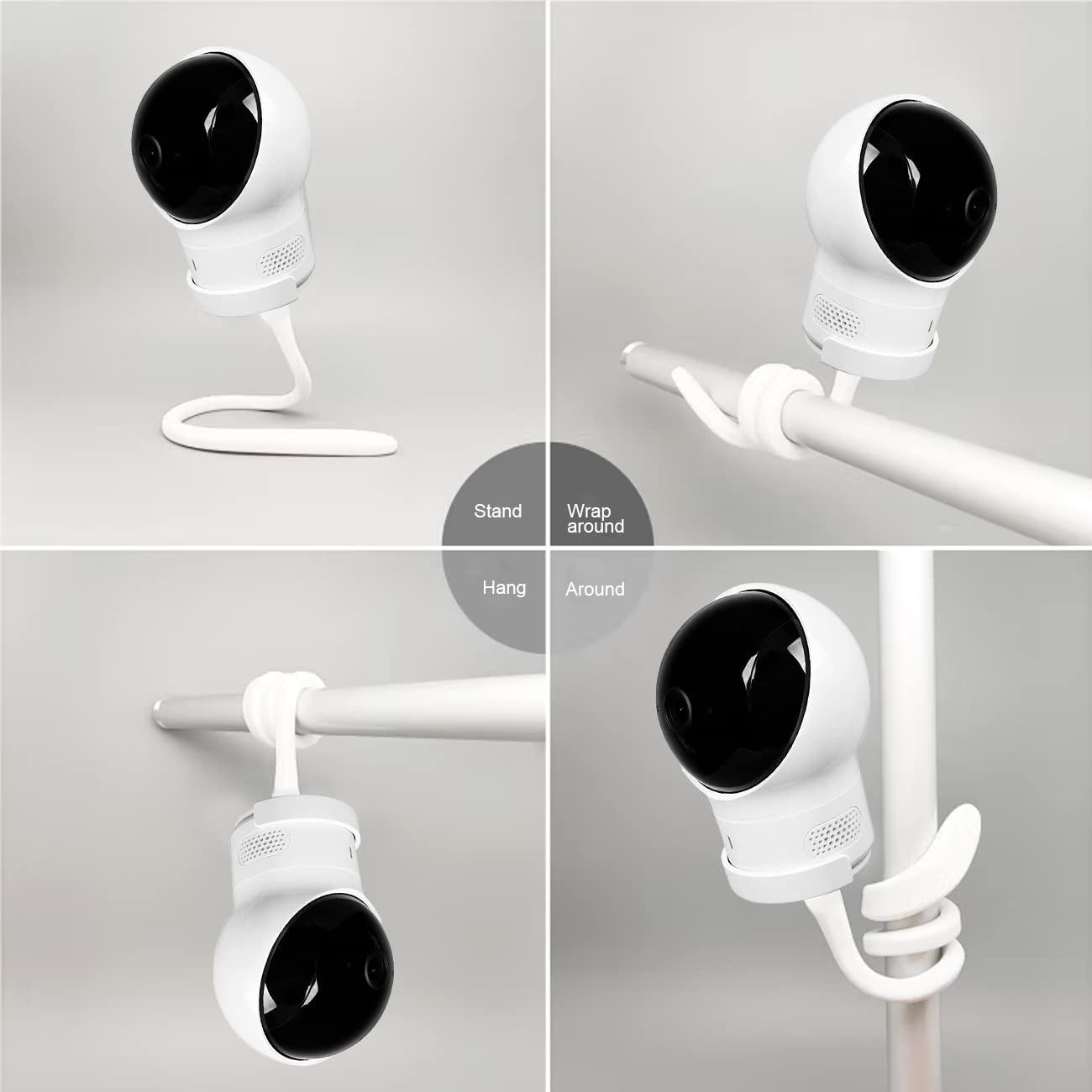 Eufy Spaceview Baby Monitor Mount - Secure Holder for Spaceview Pro & Spaceview S Cameras | No-Drill Nursery Crib Mounting Bracket | Perfect for Cot Shelves & Furniture | Ideal for Baby Safety Monitoring in Nurseries & Bedrooms