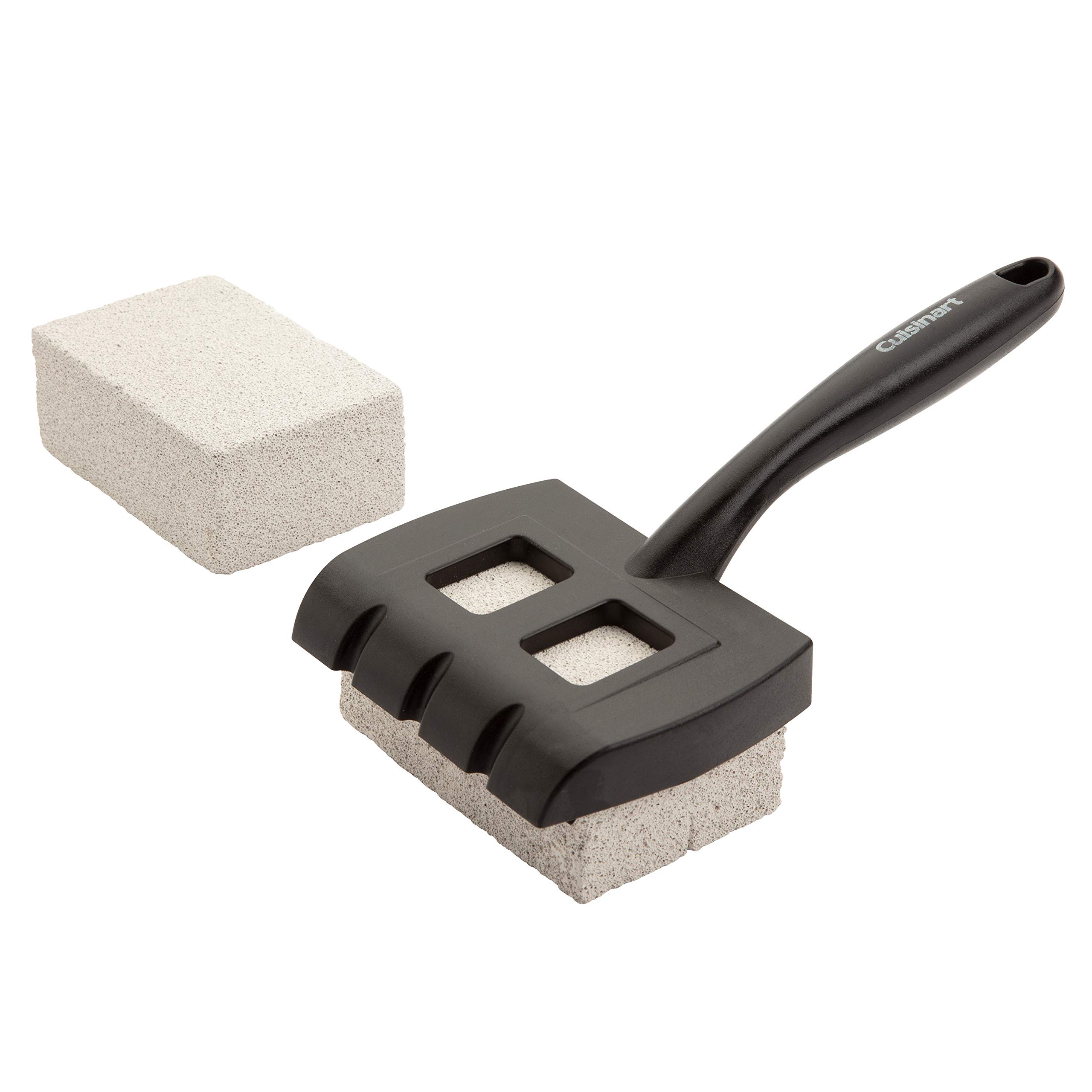 Cuisinart CCK-210 Grill Cleaning Brush for Stone Grills - Heavy Duty Bristles, White & Black Design - Perfect for BBQ, Outdoor Cooking & Camping