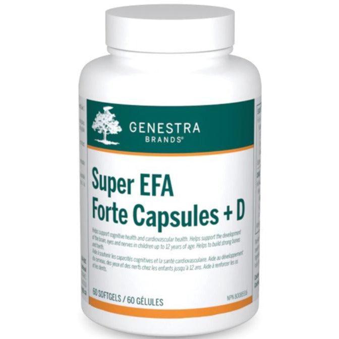 Genestra Super EFA Forte +D Omega-3 Fish Oil Softgels - 60 Count for Heart, Brain & Joint Health | Supports Cardiovascular Function & Cognitive Performance