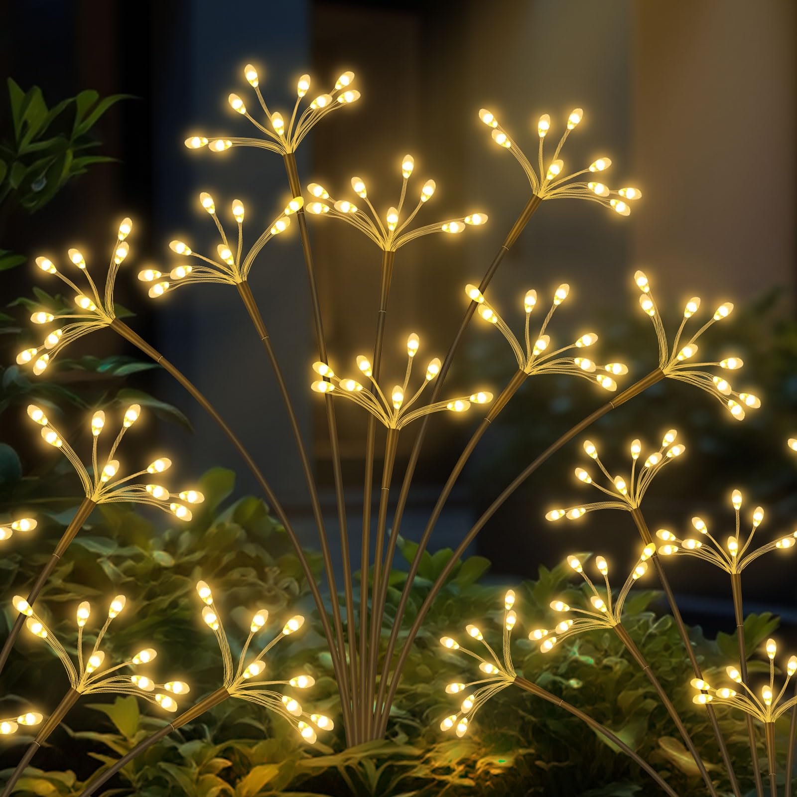 160 LED Solar Lights Outdoor, 2 Pack Waterproof Garden Lights with 2 Lighting Modes & Auto On/Off - Solar Swaying Lights for Garden Fence, Yard, Lawn Pathway Decor (Warm White) | Perfect for Patio, Backyard, Driveway & Landscape Lighting
