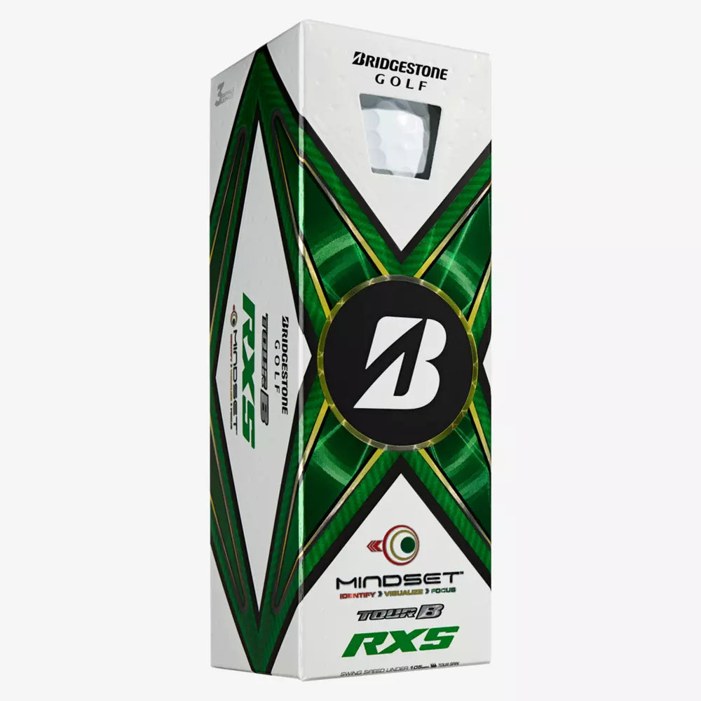 Bridgestone Tour B RXS MindSet 2024 Golf Balls - Premium Soft Feel for Enhanced Control & Distance | Perfect for Low Spin Players & Tournament Play