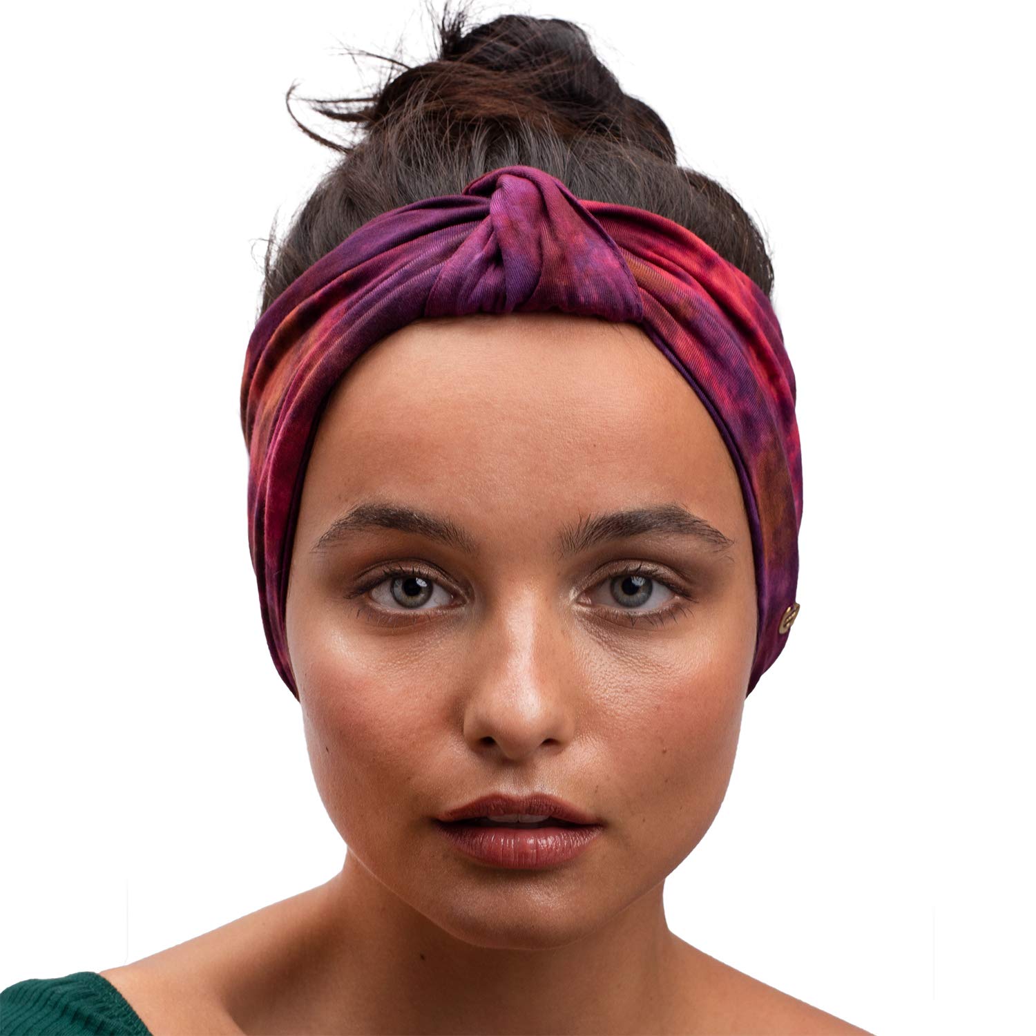 BLOM Tie Dye Headband for Women - Non Slip, Sweat Resistant Workout Headbands - Breathable Lightweight Tencel Fabric Hair Band - Perfect for Yoga, Running, Gym & Everyday Wear