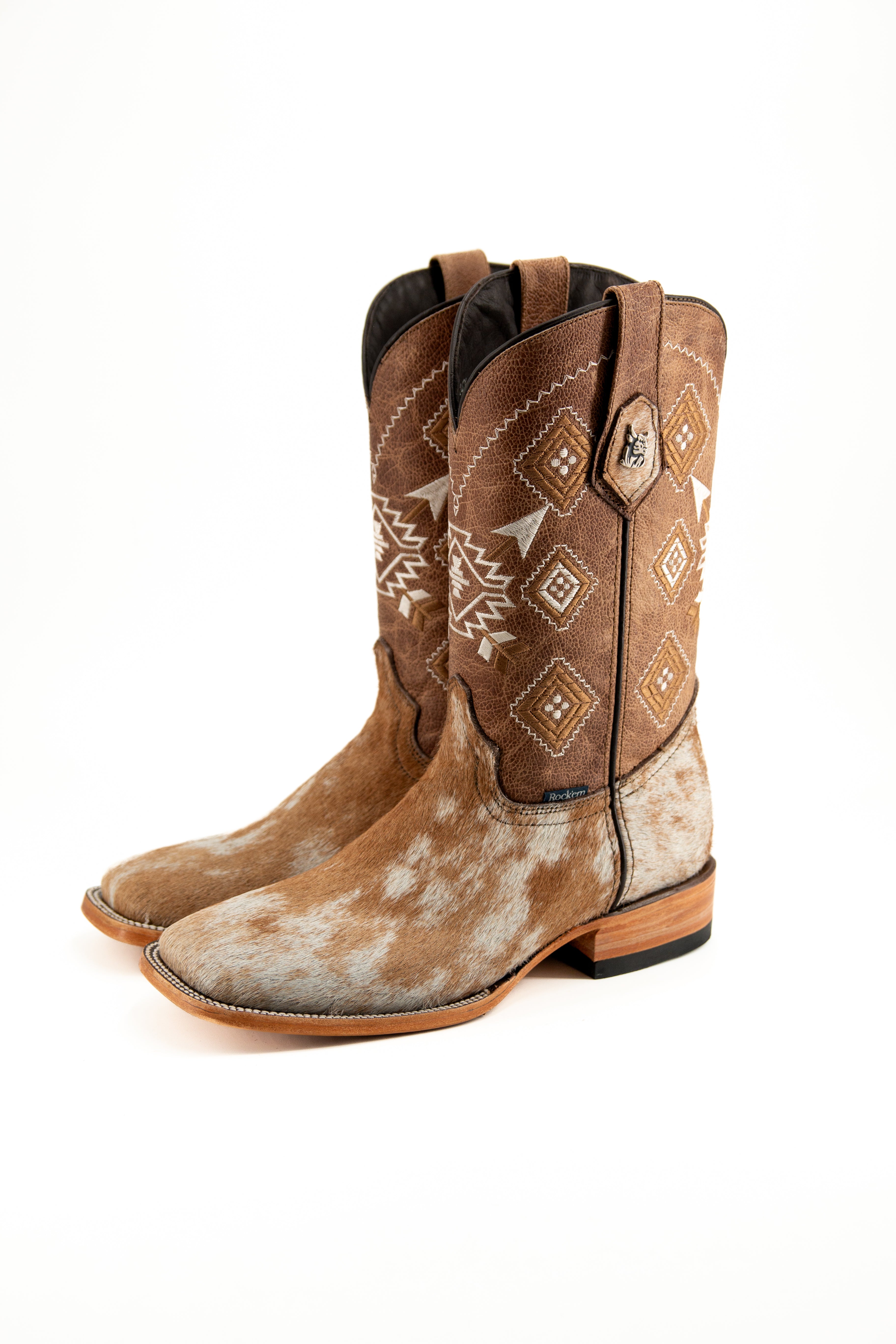 Premium Men's Cowhide Leather Boots Size 7.5 - Durable & Comfortable Western Style Boots for Work, Riding & Outdoor Activities - Perfect for Ranch, Hiking & Casual Wear